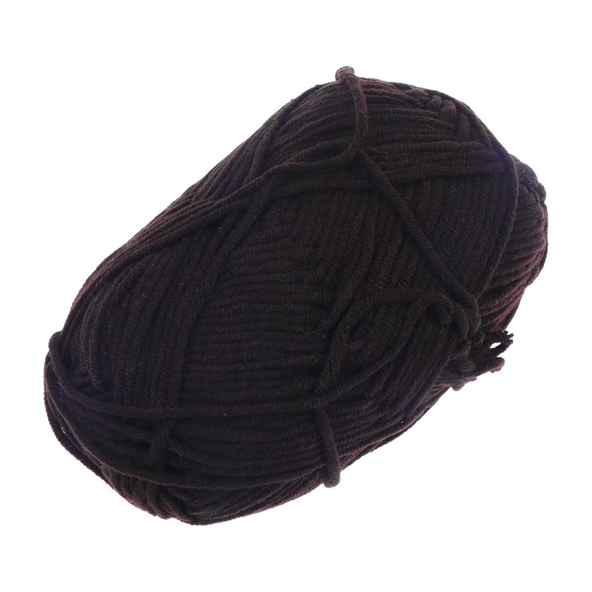  3PCS 150g Beginners Black Yarn for Crocheting and Knitting,260  Yards Cotton Nylon Blend Yarn for Hand DIY Bag Basket Dolls and Cushion