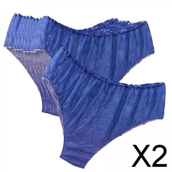 Calzoncillos desechables,Ropa interior desechable de tela no tejida,Braguitas de malla elástica de cintura media con diseño de SPA,Cómodo y agradable para la piel,transpirable,para