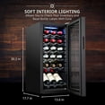 thumbnail image 5 of Ivation 18 Bottle Compressor Wine Refrigerator, Freestanding Wine Cooler with Lock, Black, 5 of 7