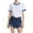 Blue, variant on Bovxnpu Summer Short Sleeve T Shirts Pullover Top Undershirt Cotton Crewneck Loose Summer Tee Summer Tops (Women's or Women's Plus)