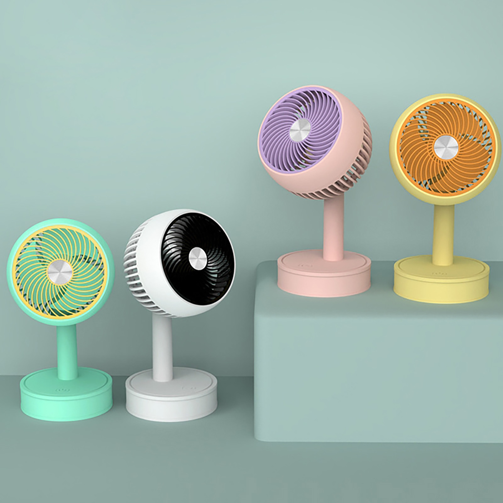 Bluethy Cooling Fan Silent Natural Wind MIni Desk USB Charging Mini Fan ...