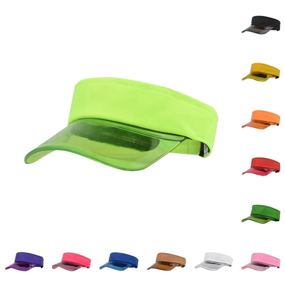 SUXIAN Uv Protection Hat Sun Color Transparent Solid Women Visor Adjustable Breathable Unisex Hats One Size