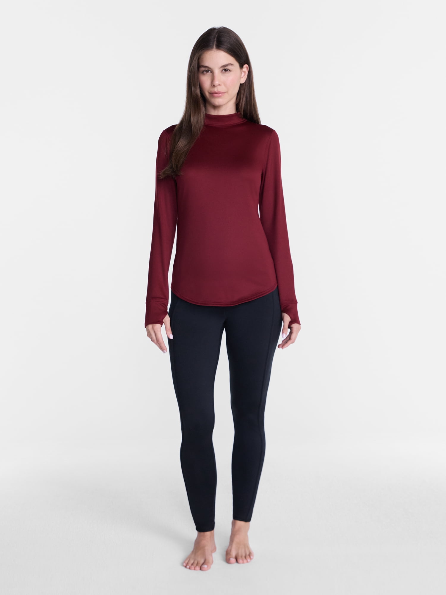 ClimateRight by Cuddl Duds Women's Warmer Thermal Guard Mock Neck Base Layer Thermal Top, Sizes XS-4X