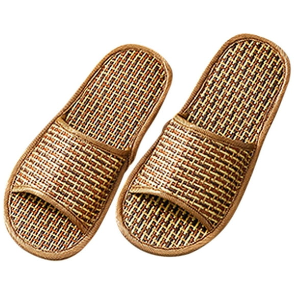 Vine Grass Woven Sandals Indoor Shoes House Slippers for Men Summer Trendy Women Mens Miss