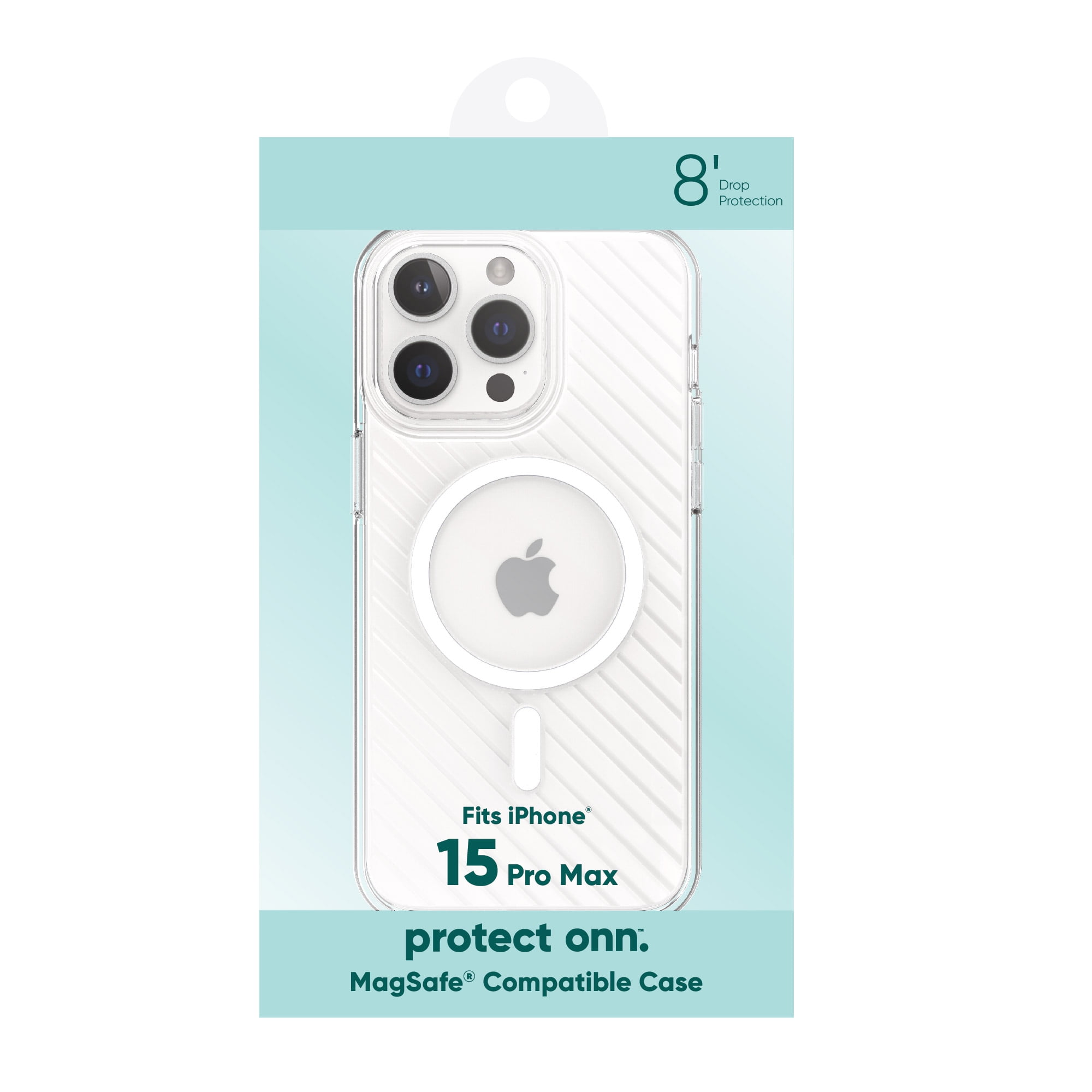 onn. MagSafe Compatible Gel Phone Case for iPhone 15 Pro Max, Clear