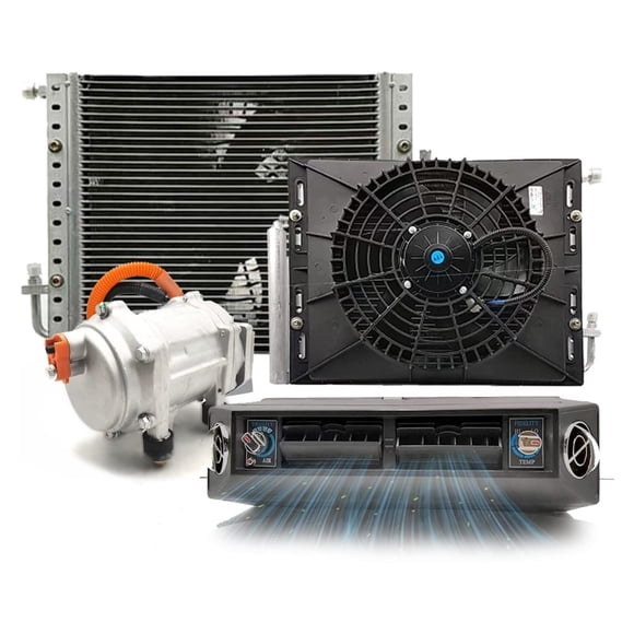 Car Electric Air Conditioner,12v Heat And Cool Automotive Truck Camper Van Compressor Underdash Air Conditioning 24v ,Energy Saving