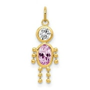 COUTURE JEWELERS Finest Gold 10K Yellow Gold June Boy Birthstone Charm