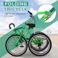 thumbnail image 3 of Lilypelle 24" 7 Speed Folding Adult Tricycle with Basket Men Women Cruiser Bike for Shopping & Recreation, 3 of 8