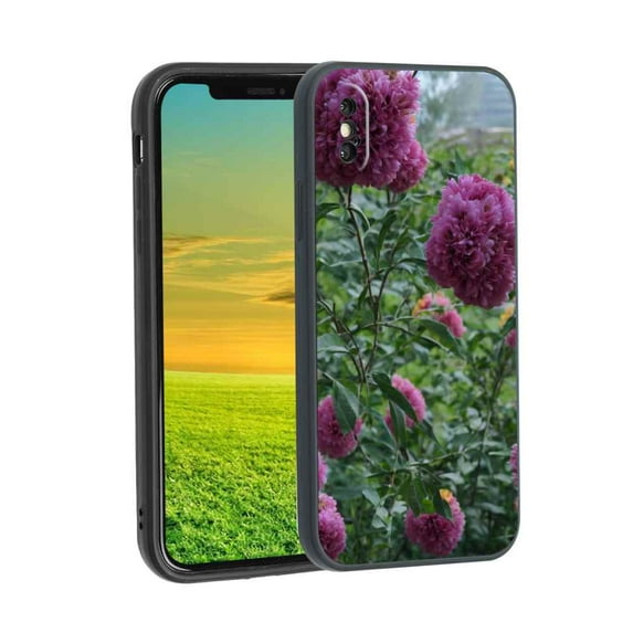 Floral-Flowers Phone Case, Degined for iPhone XS Case Men Women, Flexible Silicone Shockproof Case for iPhone XS