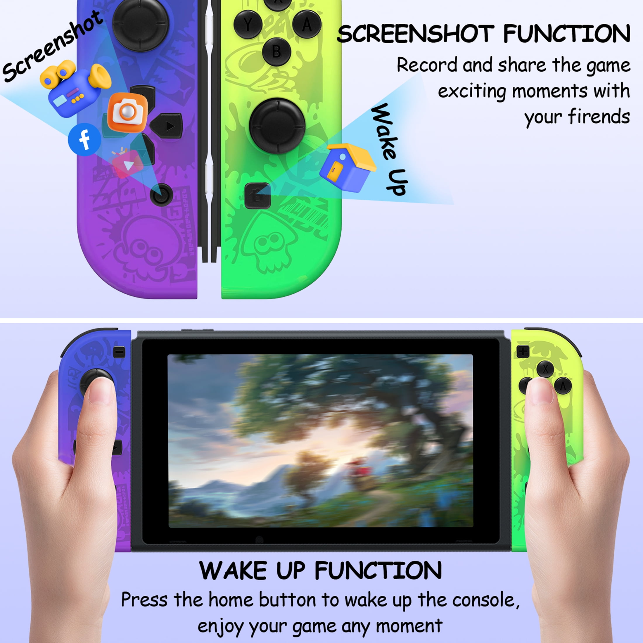 YUOY Nintendo Switch Joy Pad Controller - Pink Sailor Moon