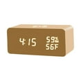 thumbnail image 4 of Abbracc Digital Alarm Clock Electronic Clock Charging Station Setting Desk Clock Light Brown, 4 of 9