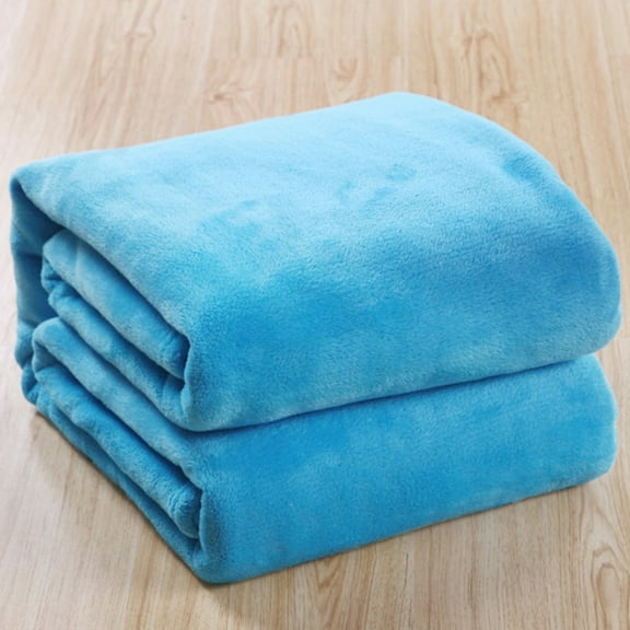 WHAMVOX Couch Throw Blanket Blue Fleece Blanket Bed Sheet Blanket Size 2