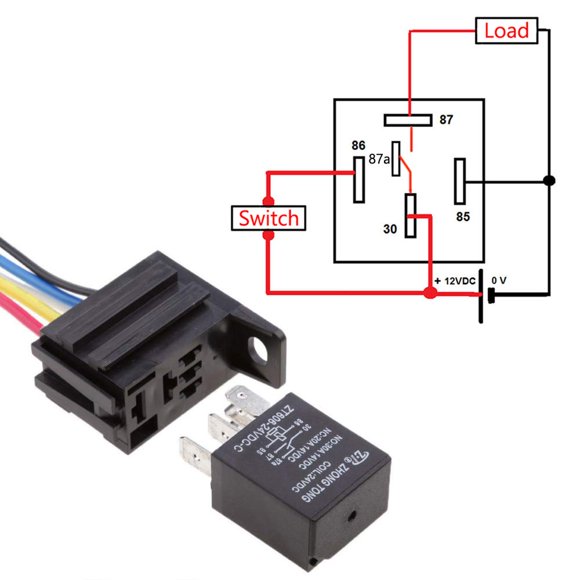 ESUPPORT Relais de Voiture Robuste Interrupteur 12V 30A SPDT Prise de Fil 5 Broches Harnais Étanche Électrique Automobile Lot de 5