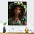 thumbnail image 2 of Designart "Portrait of a Cuban Woman" Beach & Ocean Metal Art Print, 2 of 5