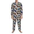thumbnail image 3 of Naloa Color Tractor Men’s Pajamas Set - Long Sleeve Button Down Sleep Shirt and Pajama Bottoms Sleepwear Set-X-Large, 3 of 7