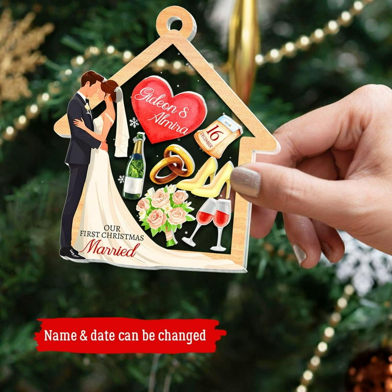 Personalized Wedding Anniversary Christmas Ornament 2025, 3 Layers Shaker Wedding  Dress Ornament Gifts for Mr & Mrs Newlywed Couple Just Married, Customized  Date/Names Bride & Groom Xmas Ornaments - Walmart.com