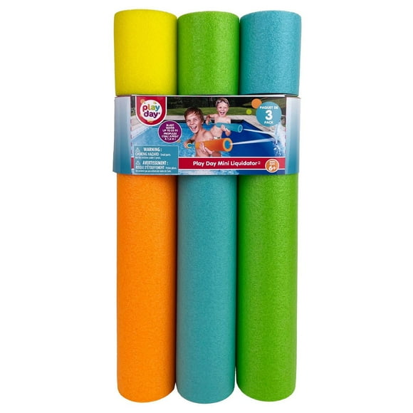 Play Day Max Liquidator Jouet de piscine Water Blaster, paquet de 3 Les pistolets à eau tirent jusqu'à 25 pieds