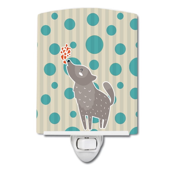Wolf Love Ceramic Night Light