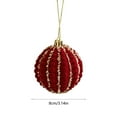 thumbnail image 2 of Red Christmas Ornament Ball 8Cm Shiny Christmas Tree Decoration Christmas Ornament Festival Party Home Decoration 5 Styles, 2 of 6