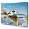 thumbnail image 2 of Designart "Azure And Snow Boat View" Coastal Boat Canvas Prints, 2 of 7