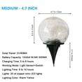 thumbnail image 2 of Luces solares para exteriores con forma de bola de cristal agrietado, decoraciones que ahorran energía con energía solar para patio, camino, césped, luz de globo agrietada impermeable IP65, 2 of 6