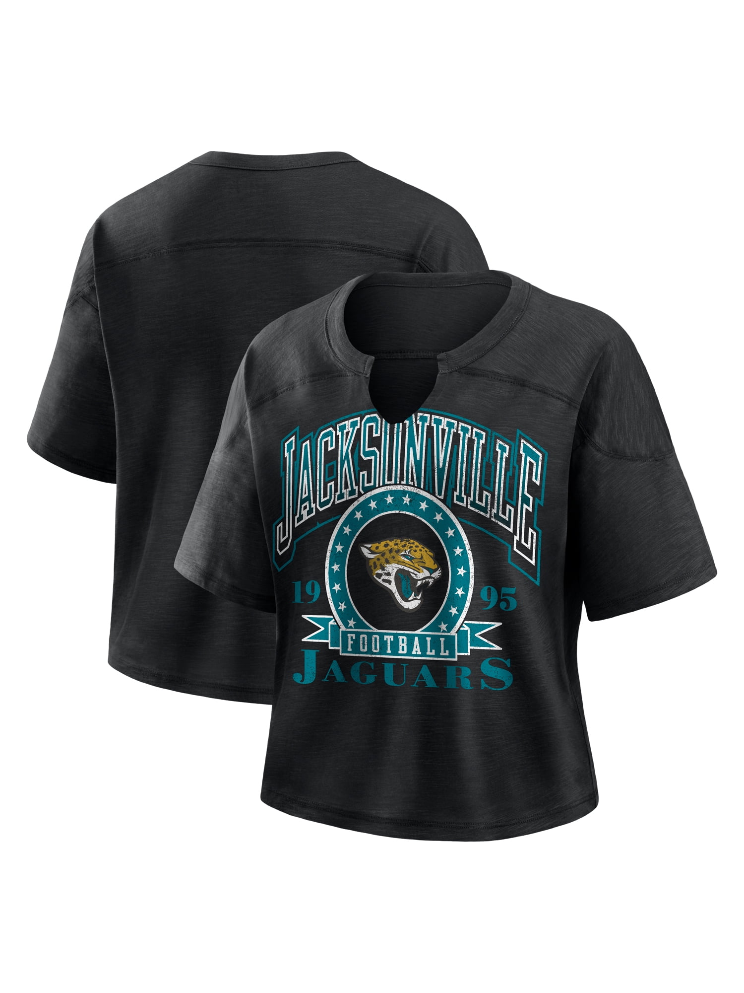 NFL Jacksonville Jaguars Women's Cotton Black Short Sleeve T-Shirt