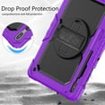 thumbnail image 5 of Dteck Case for Samsung Galaxy Tab S8 Plus 12.4 inch 2022 / S7 FE 12.4 inch 2021 & Tab S7 Plus 12.4" 2020 Tablet with Rotatable Kickstand&Hand Strap&Shoulder Strap&Screen Protector Case,Purple, 5 of 8