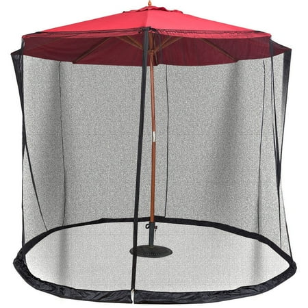 Outdoor 9/10FT Umbrella Table Screen Mosquito Bug Insect Net