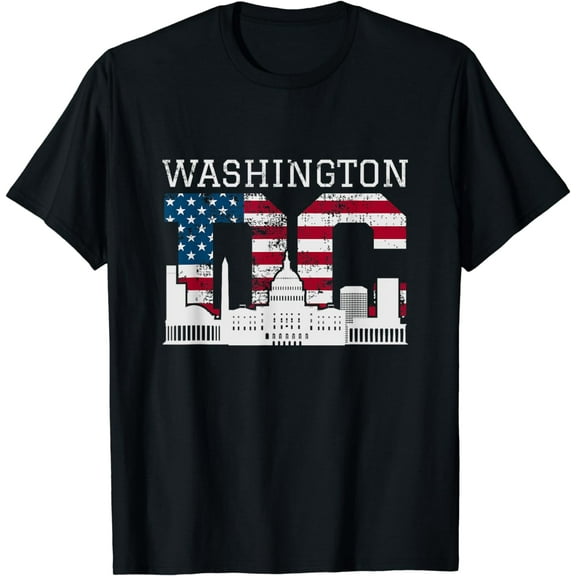 Washington DC Capitol Hill USA Flag Souvenir T-Shirt T-Shirt