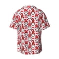 thumbnail image 4 of Goofa Christmas Gnome Printed Men's Casual Short-sleeved Shirt,Lightweight Breathable Button-down,Summer Casual men's top,Versatile Fashion shirt-Large, 4 of 7