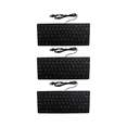 thumbnail image 2 of 3X Quality Wired USB Arabic/English Bilingual Keyboard for Tablet/ PC/Laptop/IOS/Android,3 x USB keyboard,black, 2 of 8