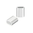 thumbnail image 1 of M3 Aluminum Oval Sleeve 3.3mm(1/8") Steel Wire Rope Ferrule 20 Pcs, 1 of 5