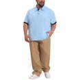 thumbnail image 2 of INSPIRE CHIC Men's Big & Tall Short Sleeve Office Soft Knitted Business Polo Shirt 2XL Light Blue, 2 of 4