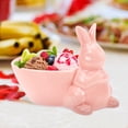 thumbnail image 2 of PAMINGONO Lovely Easter Ceramic Tableware Fun Bunny Model Bowl Dining Table Decor Cute Rabbit Rice Bowl for Oatmeal Soup, 2 of 8