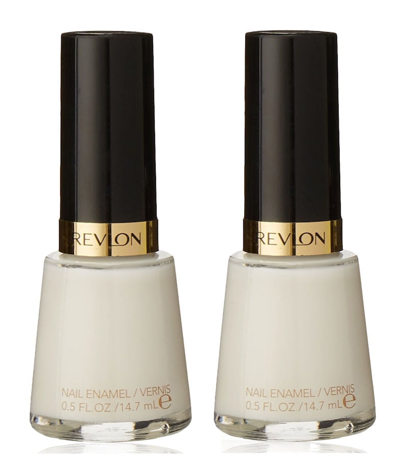 Revlon Nail Enamel Chip Resistant Nail Polish Glossy Shine Finish White 008 Ethereal (Pack of 2)