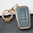 thumbnail image 6 of Key Fob Cover Compatible with Toyota Camry RAV4 Highlander Avalon C-HR Prius Corolla GT86 2018-2026 Keychain Case Holder Protector,Blue, 6 of 6