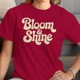 thumbnail image 3 of Smartprints Bloom & Shine Retro Women's T-Shirt Cardinal Red, Cotton, S, 3 of 4