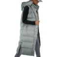 thumbnail image 3 of Liacowi Women Winter Long Down Jackets Vest Sleeveless Zipper Closure Hooded Waistcoat Puffer Parkas Warm Outwear, 3 of 4