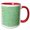 Red/White, variant on 3drose, Green Glitter, 11oz Mug