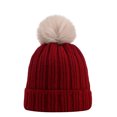 thumbnail image 4 of SPRING PARK 2Pcs/Set Baby Children Kids Casual Solid Color Winter Autumn Warm Knitted Hat + Scarf Set with Fluffy Pompom Ball, 4 of 7