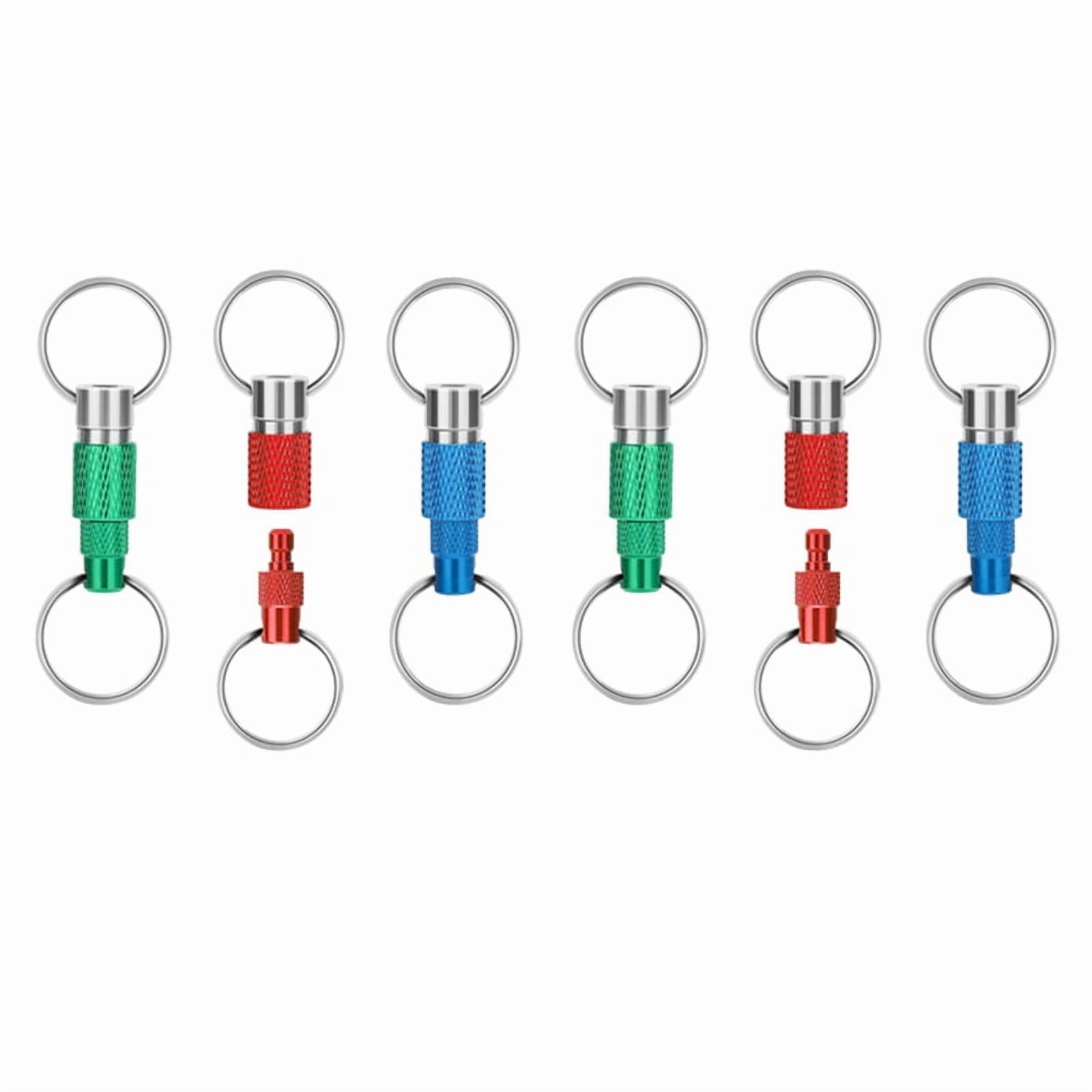 KEYQC3 Pull Apart Coupler Keychain with 2 Split Rings (3 Pack