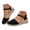 1-Black, variant on Closed Toe Wedge Sandals for Women Espadrilles Casual Beach Shoes Ankle Strap Summer Dress Sandal Slip on Low Wedge Shoe Black 9