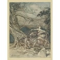 thumbnail image 3 of Arthur Rackham 15x18 Black Modern Framed Museum Art Print Titled - Fricka Approaches in Anger (1910), 3 of 5
