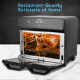 thumbnail image 4 of Friteuse à Air Chaud Double Zone en Acier Inoxydable avec Rôtissoire 24QT Four Grille-Pain 1800W Facile à Utiliser, 4 of 10