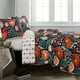thumbnail image 2 of Poppy Garden Edredón Azul marino Juego de 3 piezas Full / Queen Lush Decor 16T002390, 2 of 2