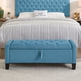 thumbnail image 5 of S-HOME Ottoman with Storage, Storage Ottoman Bench with Safety Hinge 350 lbs Weight, Upholstered Entryway Bench with Seating, 5 of 10