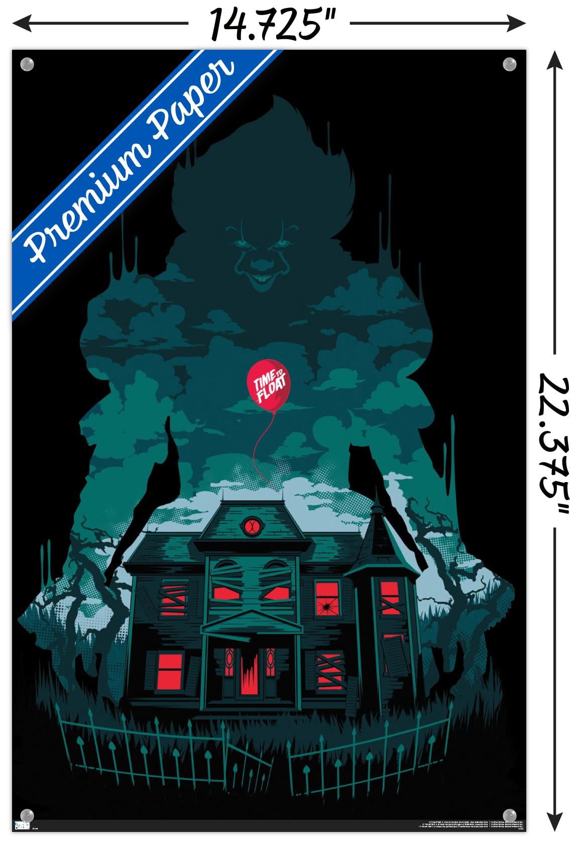IT - House Wall Poster with Pushpins, 14.725" x 22.375"