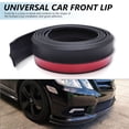 thumbnail image 2 of Front Bumper Spoiler Lip 8.2ft/250cm Length Universal 2.5m Rubber Side Skirt Protector Cover, Car Front Bumper Guard Strip Air Dam Black, 2 of 12