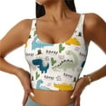 thumbnail image 3 of Goofa Childish Dinosaur Printed Sports Bras for Women, High Impact Running Bra Workout Crop Tank Tops Longline Sports Bra Push up-XX-Large, 3 of 9
