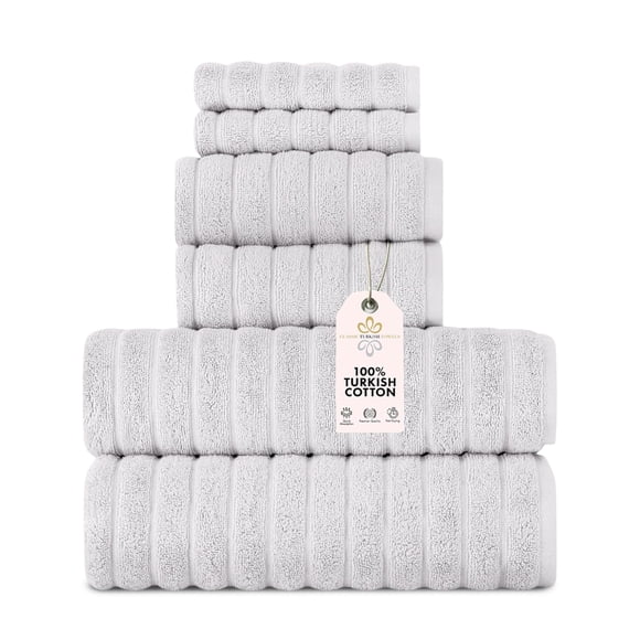 Toallas de baño clásicas turcas Brampton, 6 piezas, 100% algodón
